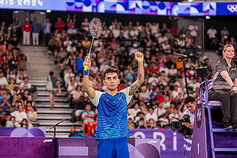 Lakshya Sen after winning against Chinese Taipei's Chou Tien Chen